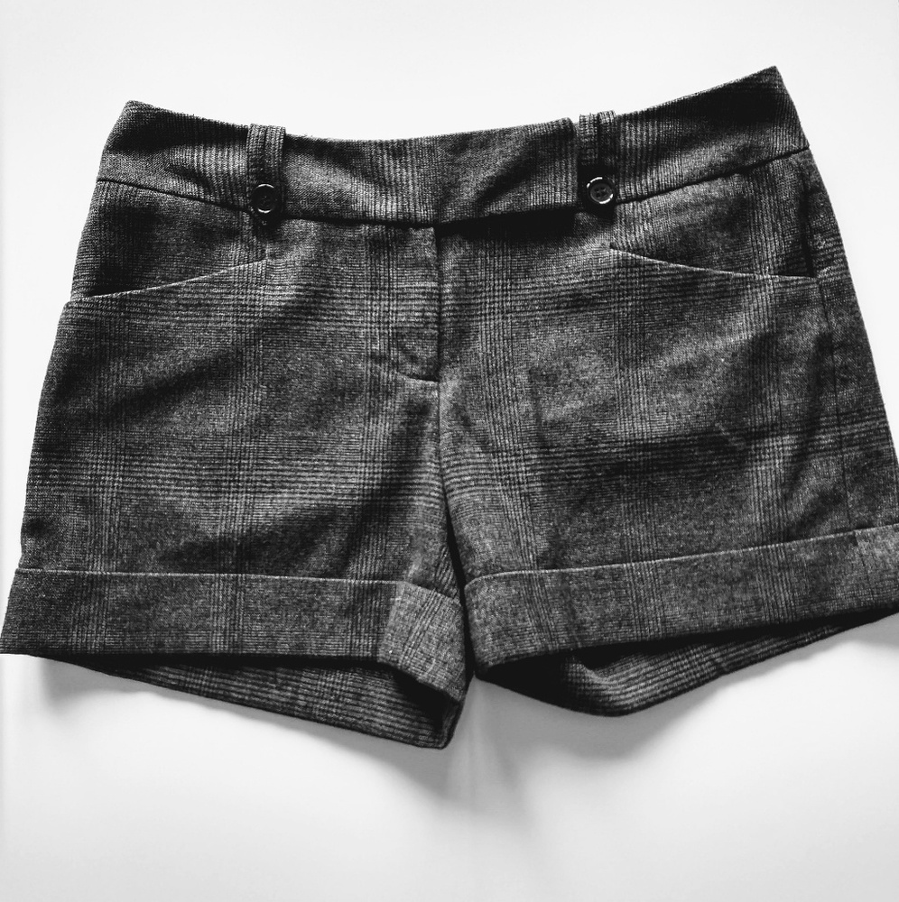 Gray plaid shorts